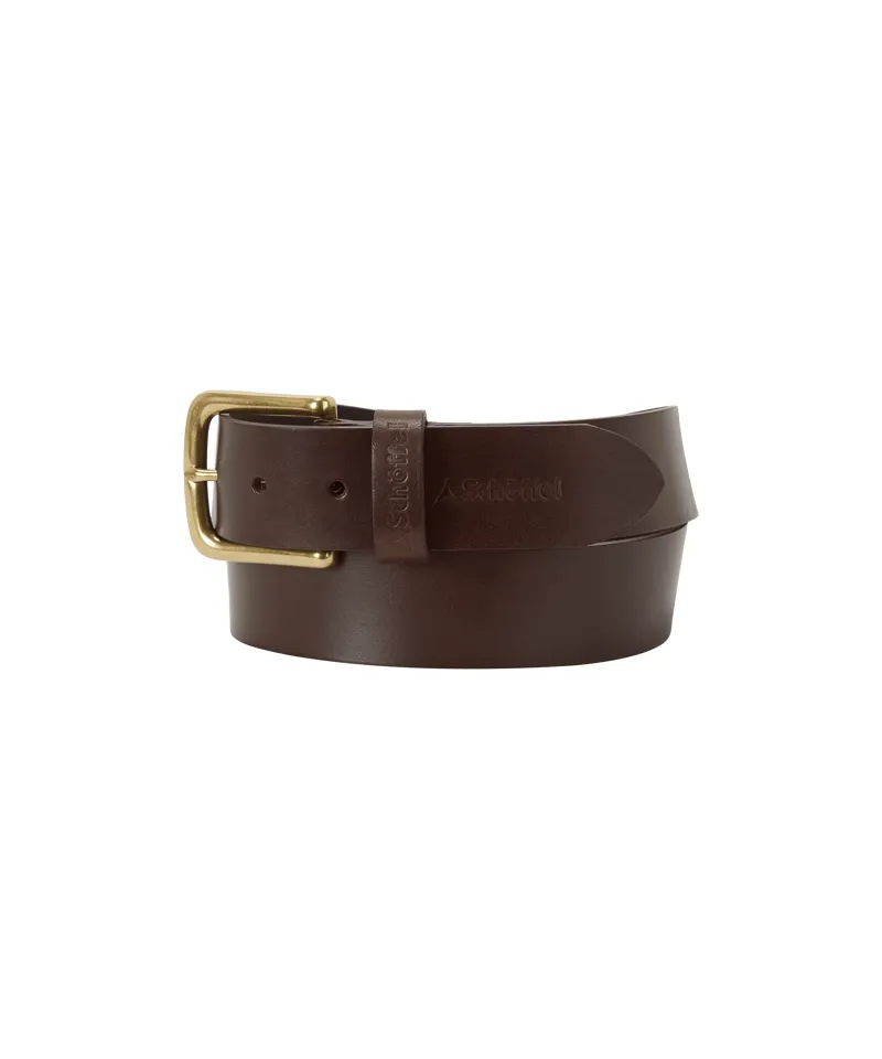 Schoffel Castleton Leather Belt Dark Brown