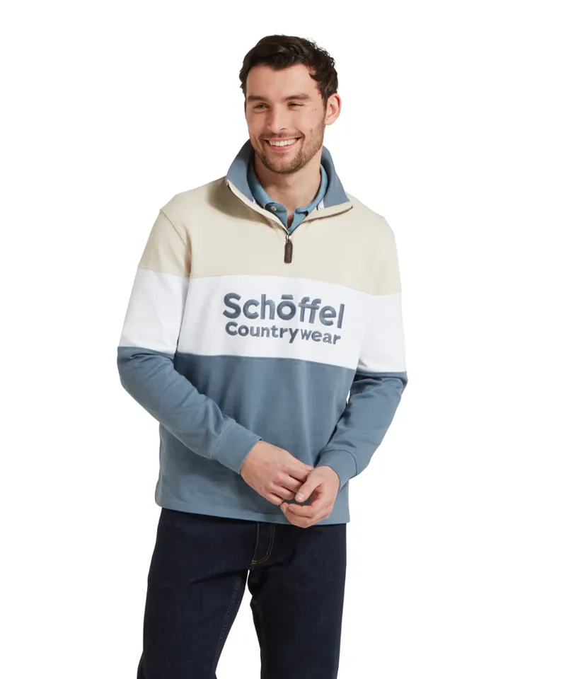 Schoffel Exeter Heritage Quarter Zip Jumper Stone-4