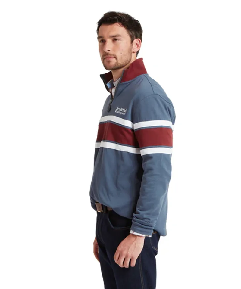 Schoffel Exmouth Heritage Quarter Zip Oxford Navy-3