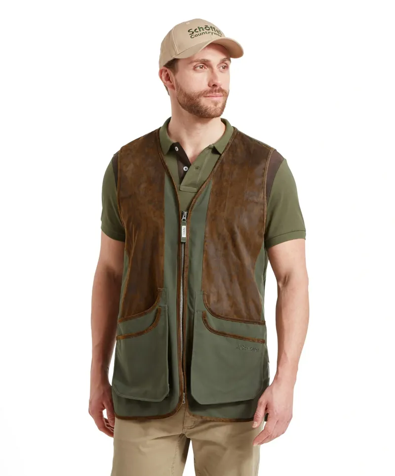 Schoffel Country Grimsthorpe Clay Vest in Forest-1