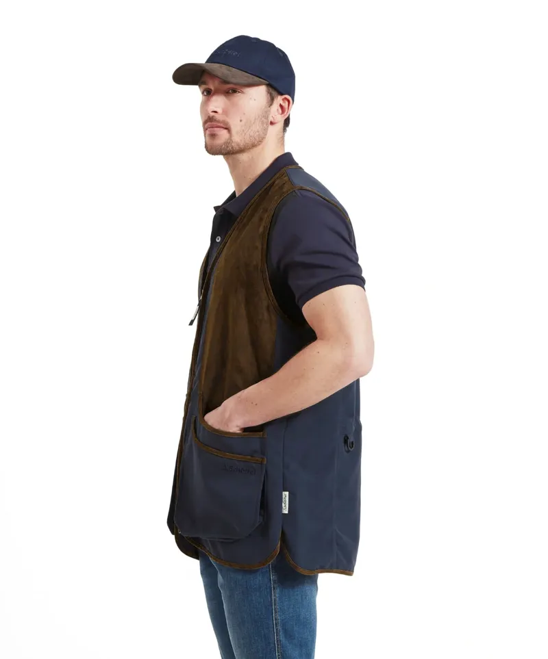Schoffel Country Grimsthorpe Clay Vest in True Navy-3
