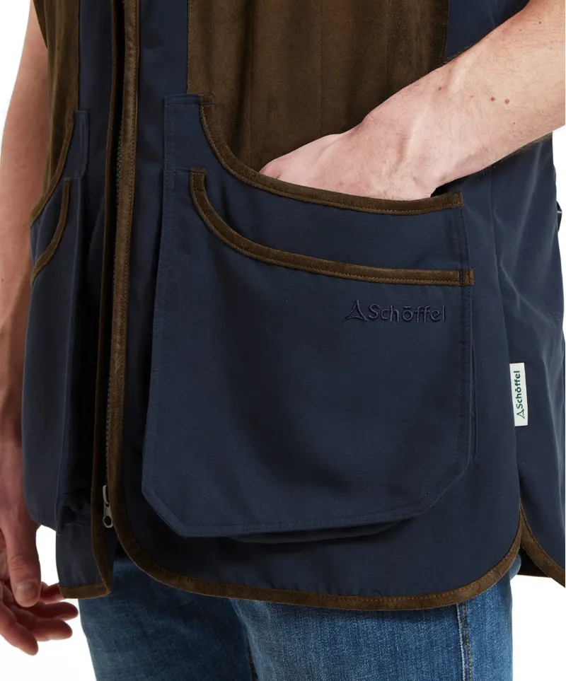 Schoffel Country Grimsthorpe Clay Vest in True Navy-5
