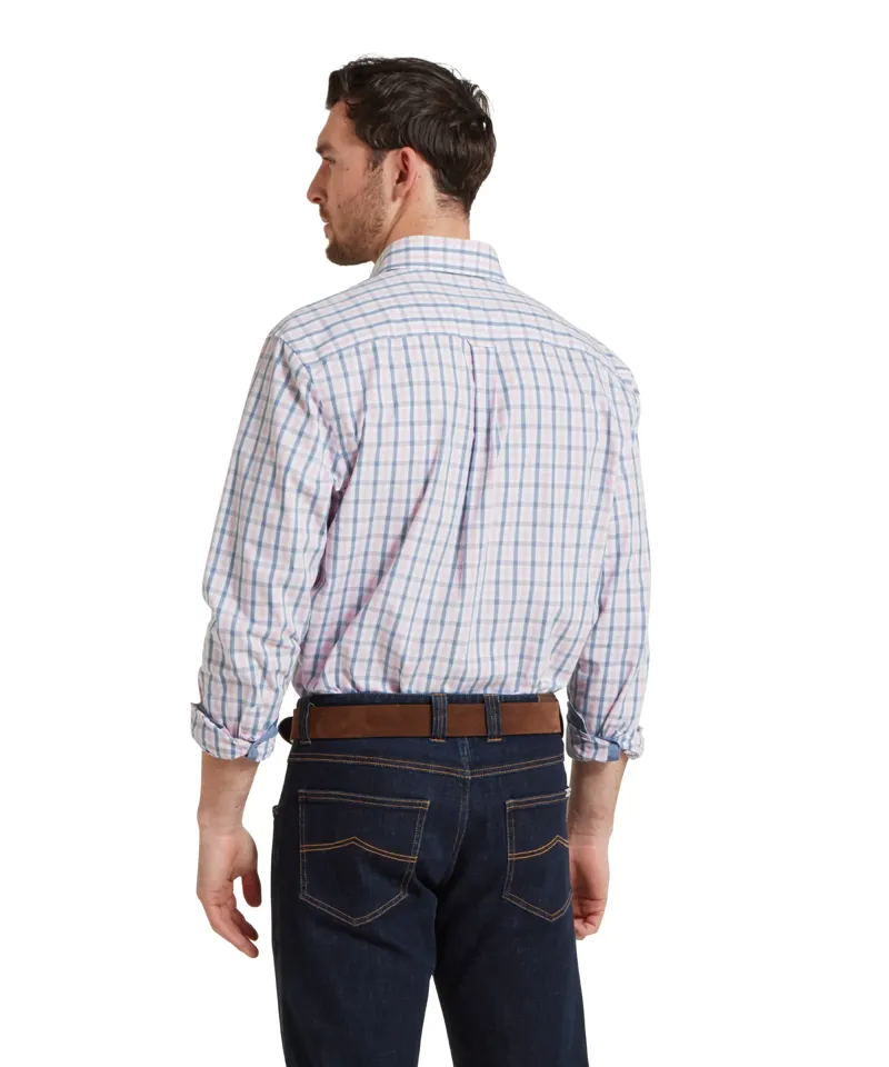 Schoffel Hebden Tailored Shirt Dark Denim Pink-1