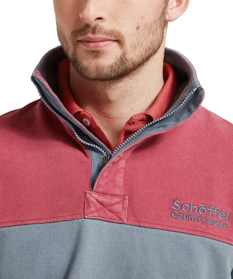 Schoffel Helford Heritage Sweatshirt Slate Red -2