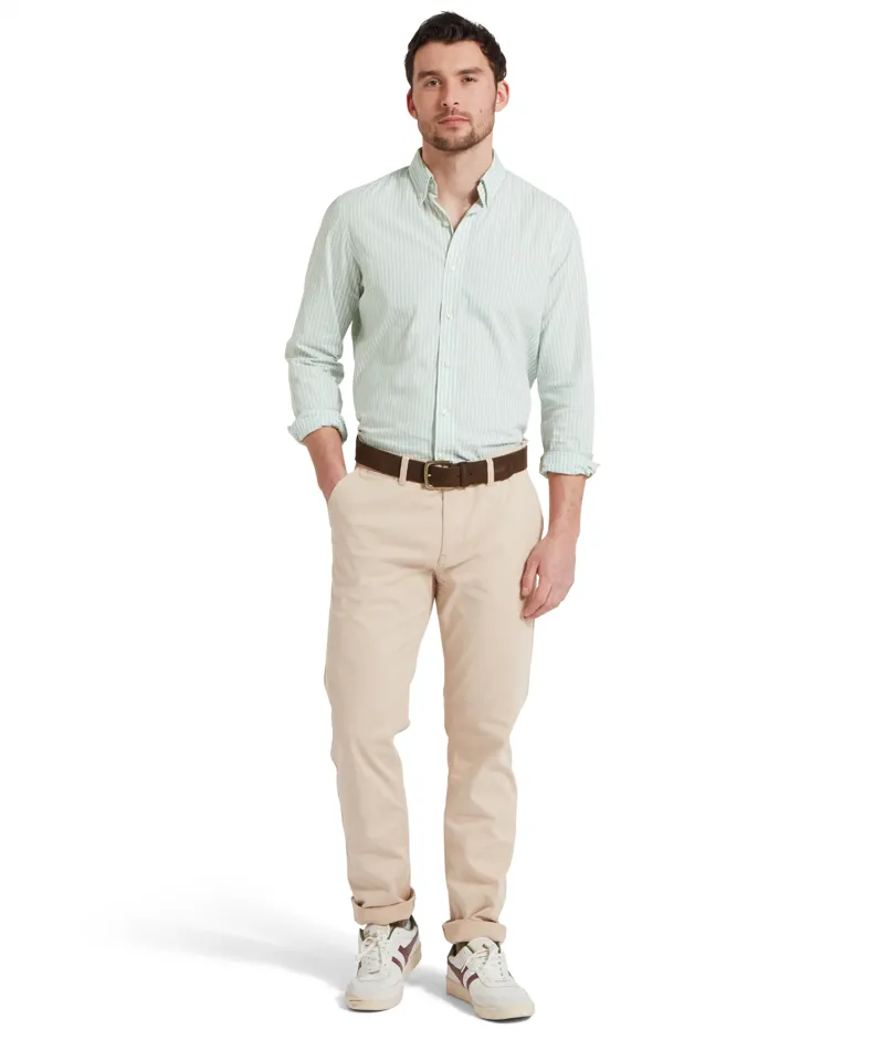 Schoffel Holme Striped Shirt Aqua Sage-2