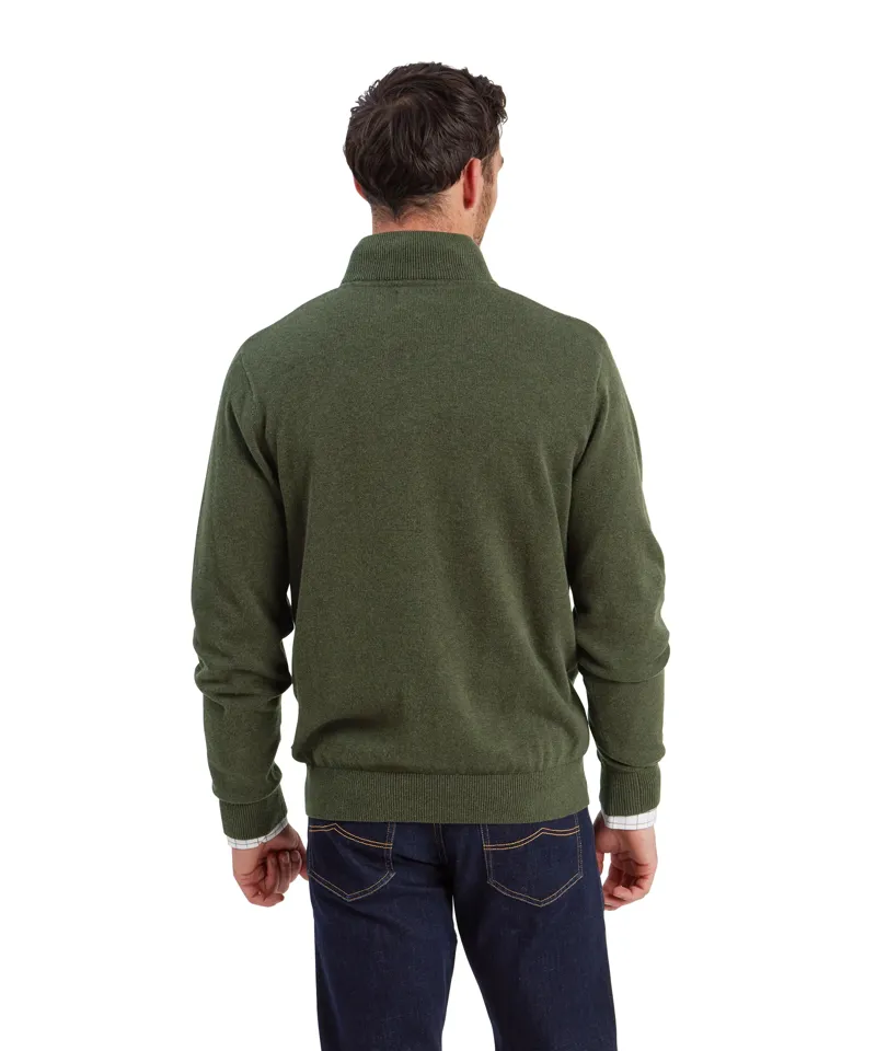Schoffel Lewis Lambswool Quarter Zip Jumper Woodland-4