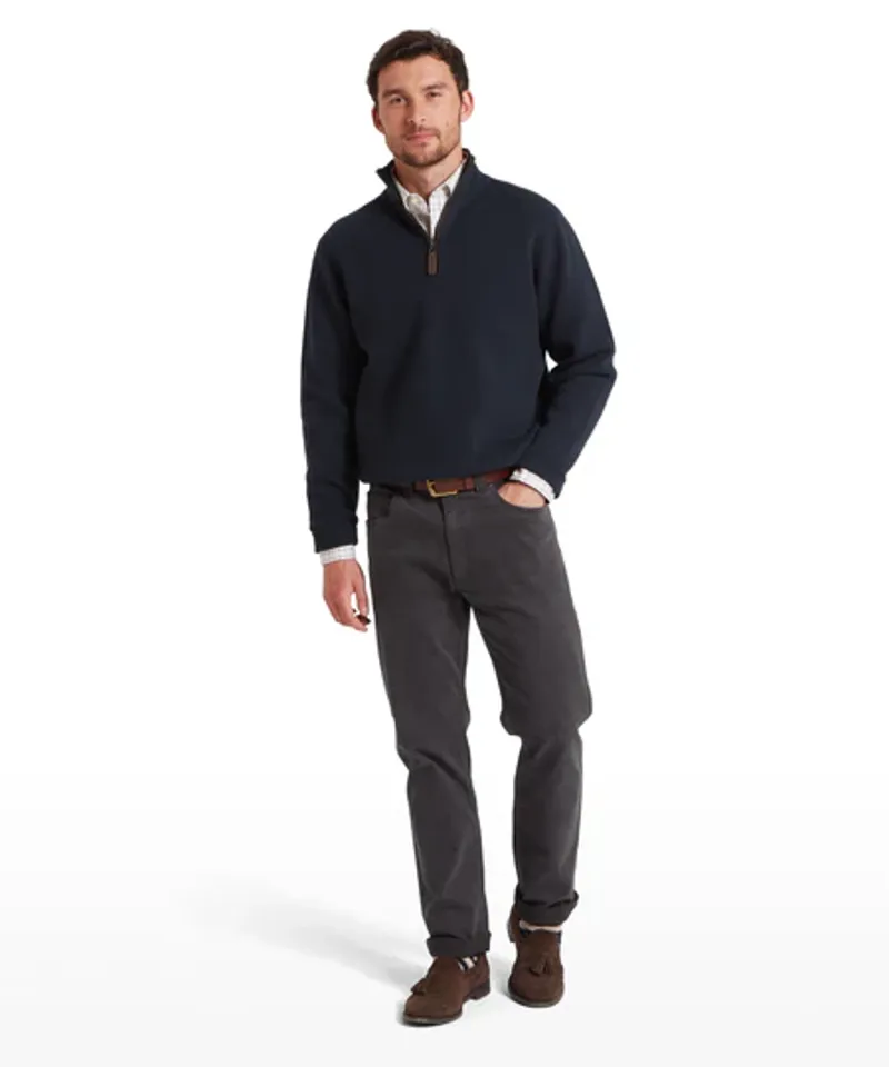 Schoffel Marlow Quarter Zip Jumper Navy-2