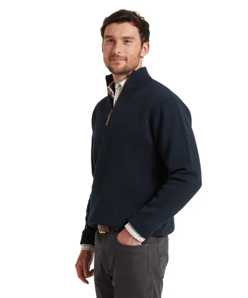 Schoffel Marlow Quarter Zip Jumper Navy-3
