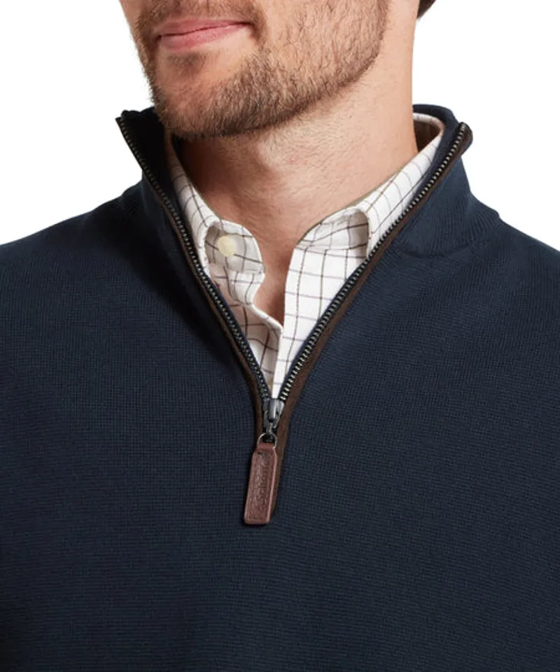 Schoffel Marlow Quarter Zip Jumper Navy-4