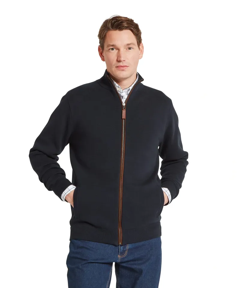 Schoffel Country Marlow Full Zip Jumper in Navy-1