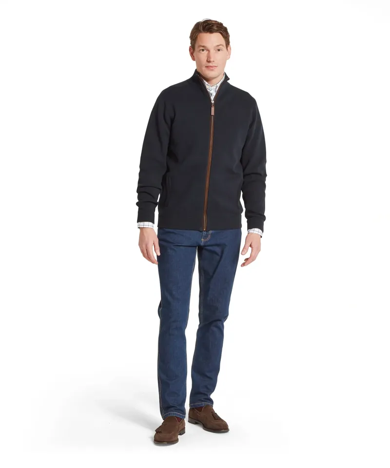 Schoffel Country Marlow Full Zip Jumper in Navy-5