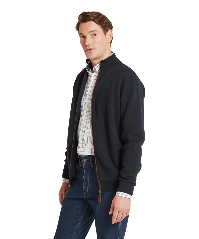 Schoffel Country Marlow Full Zip Jumper in Navy-3