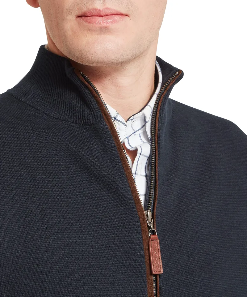 Schoffel Country Marlow Full Zip Jumper in Navy-6