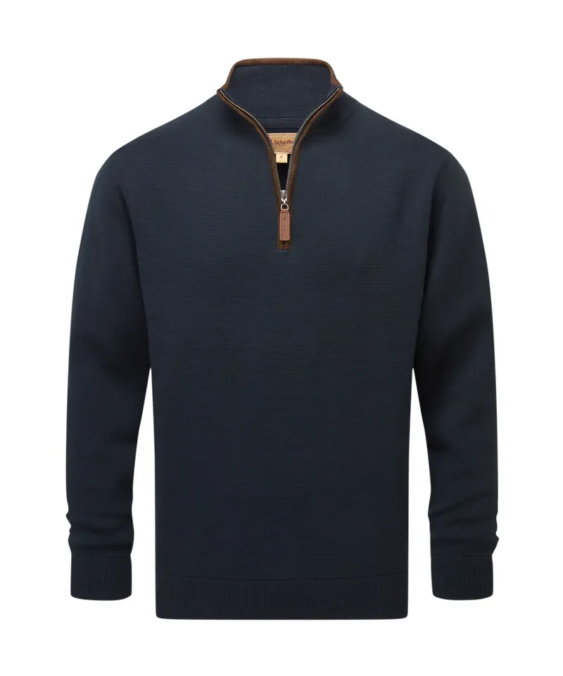 Schoffel Marlow Quarter Zip Jumper Navy