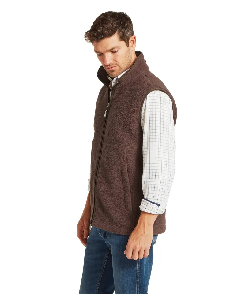 Schoffel Country Oakham Retro Fleece Gilet in Mahogany-3