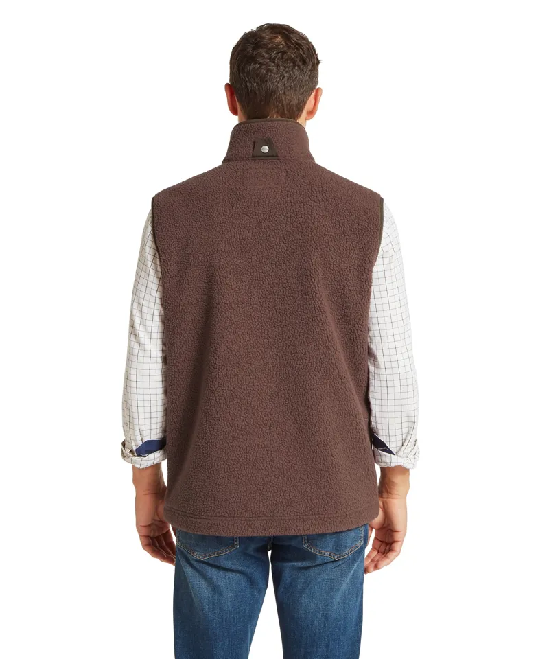 Schoffel Country Oakham Retro Fleece Gilet in Mahogany-4