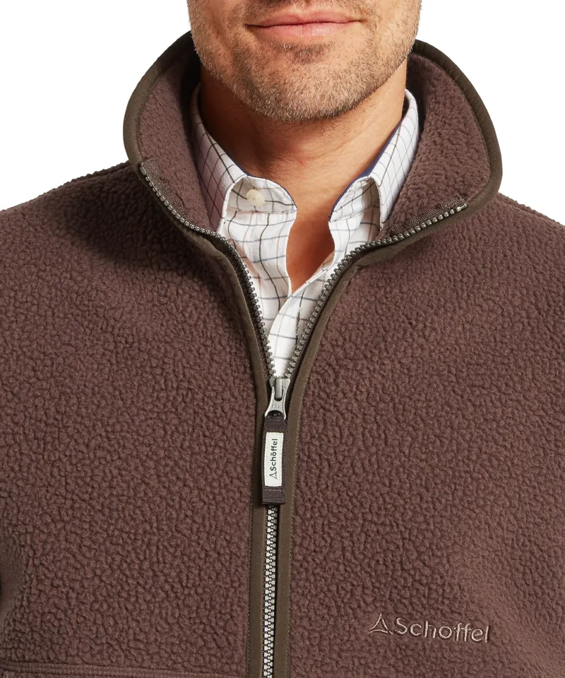 Schoffel Country Oakham Retro Fleece Gilet in Mahogany-7