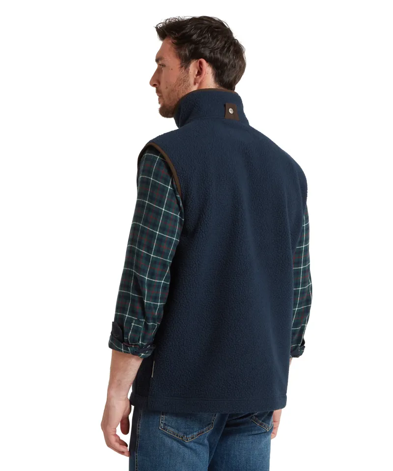 Schoffel Oakham Retro Fleece Gilet True Navy-4