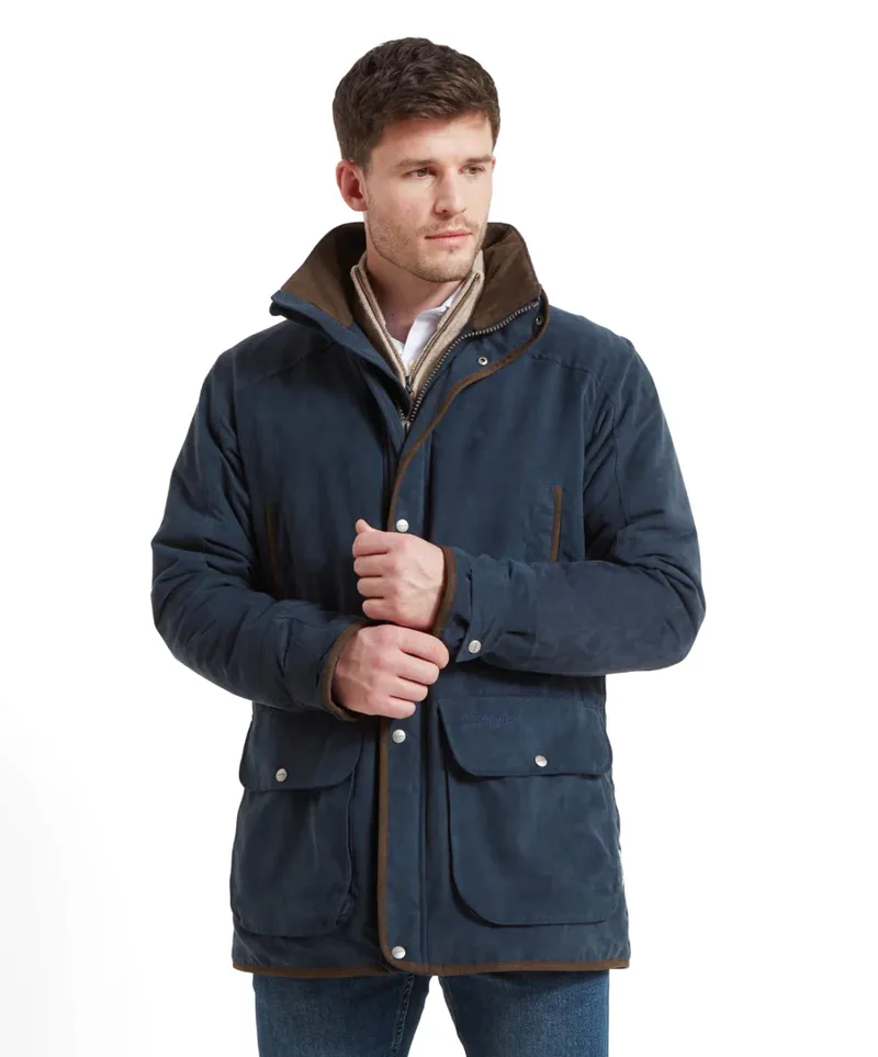 Schoffel Oundle Country Coat Navy-1