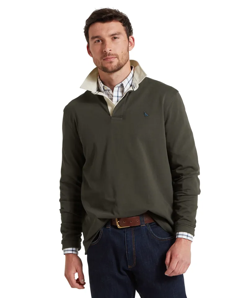 Schoffel Porthallow Rugby Shirt Peat Green-4