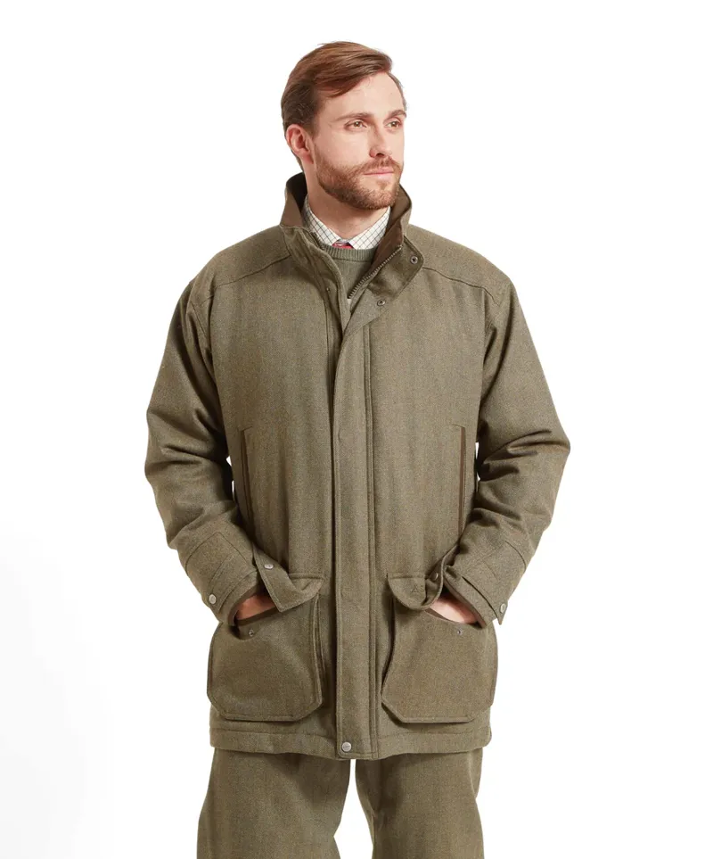 Schoffel Ptarmigan Tweed Classic Coat Loden Tweed-1