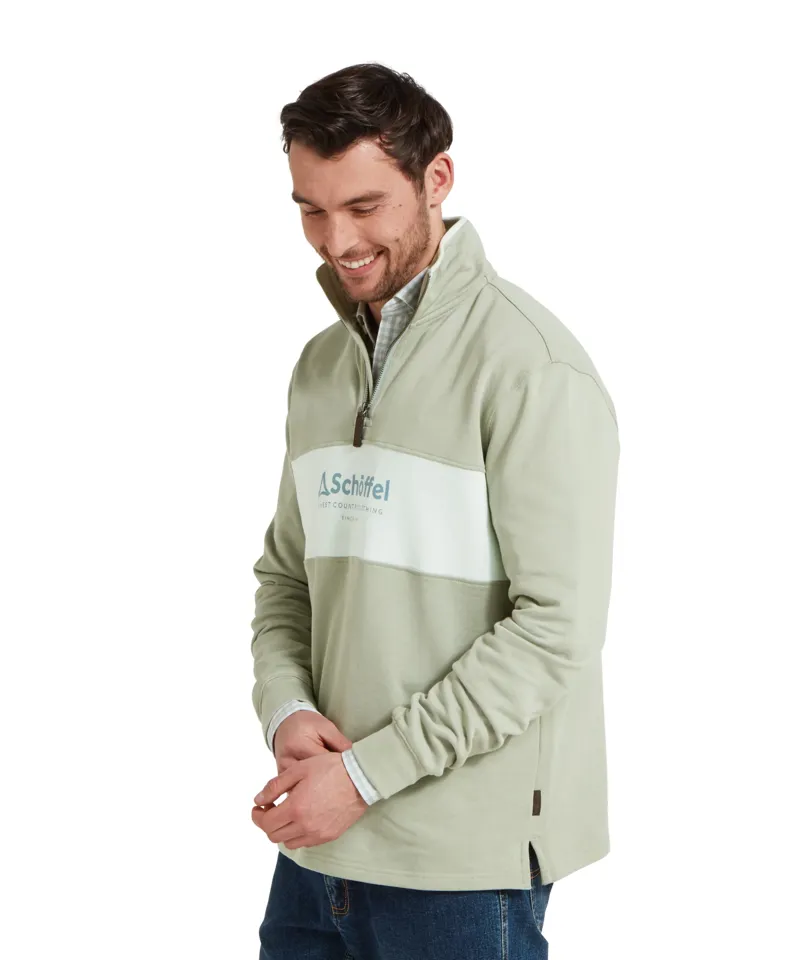 Schoffel Trencrom Quarter Zip Aqua Grey Blue Water-2