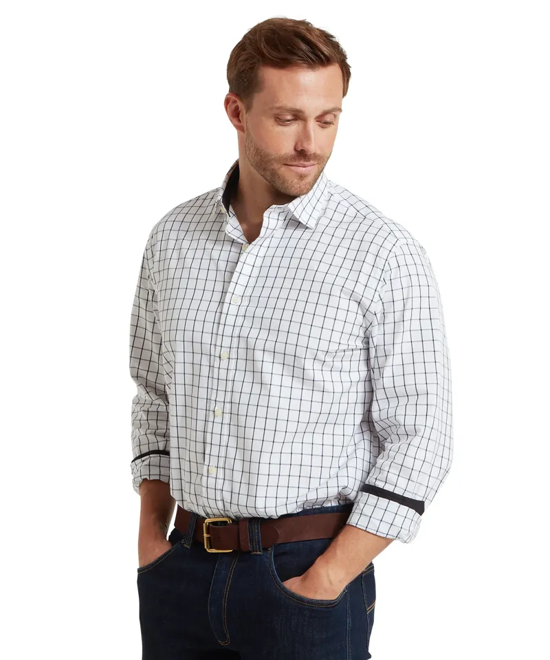 Schoffel Westminster Classic Shirt Navy Check-3