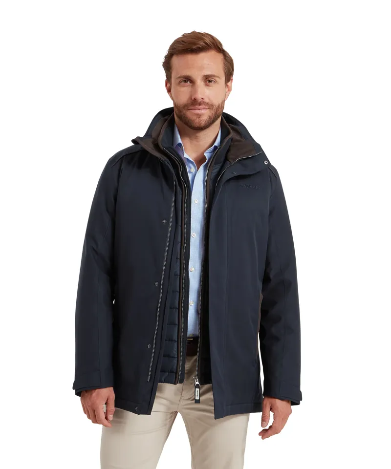 Schoffel Whitton Waterproof Coat Navy-1
