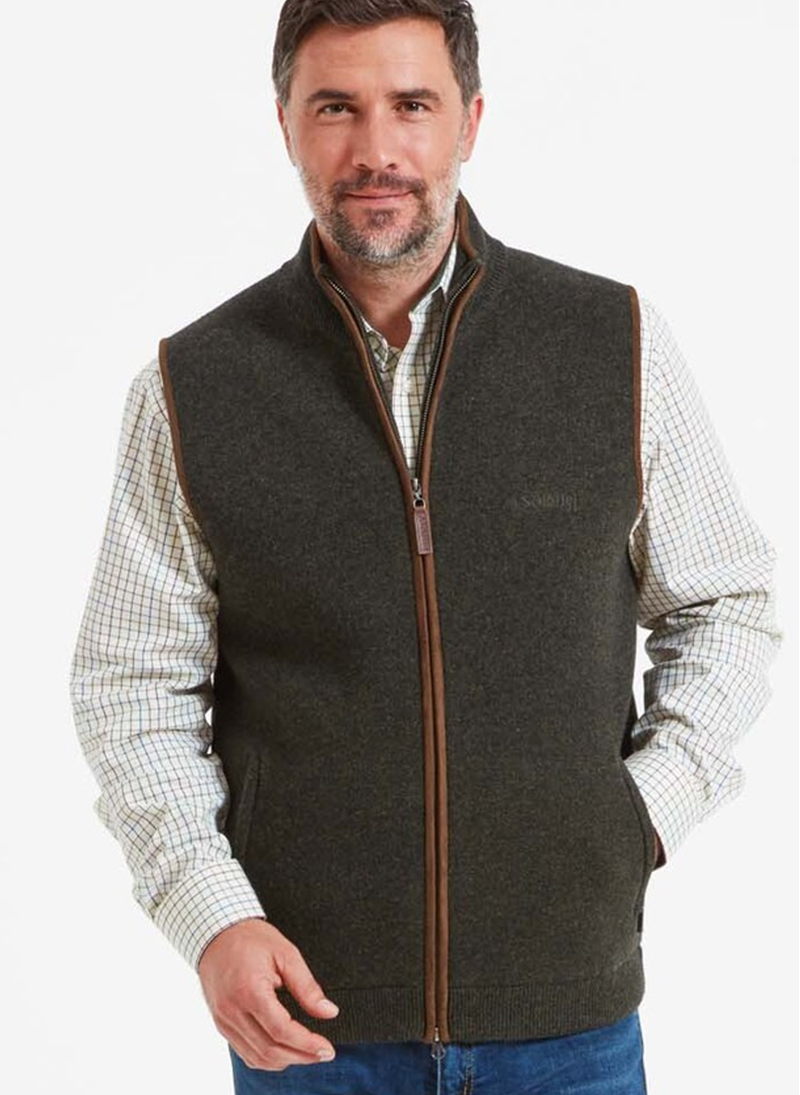 Schoffel Orkney Merino Gilet Loden Green-1