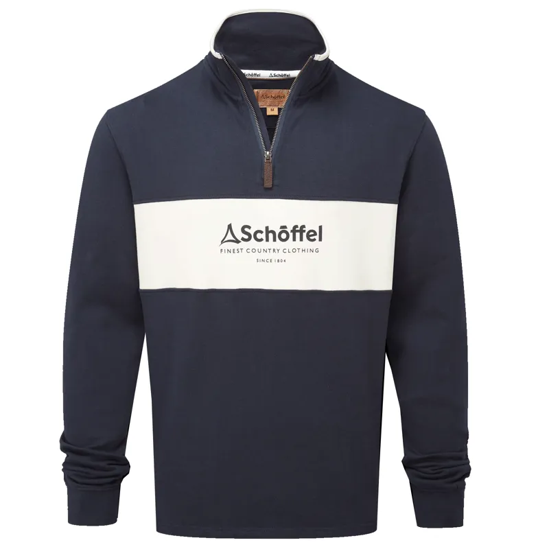 Schoffel Trencrom Quarter Zip Jumper Navy Stone