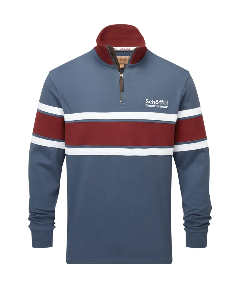 Schoffel Exmouth Heritage Quarter Zip Oxford Navy
