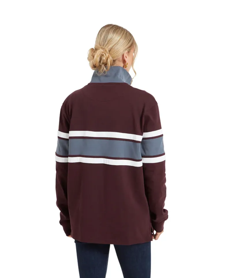 Schoffel Exmouth Heritage Quarter Zip Jumper Wine-2