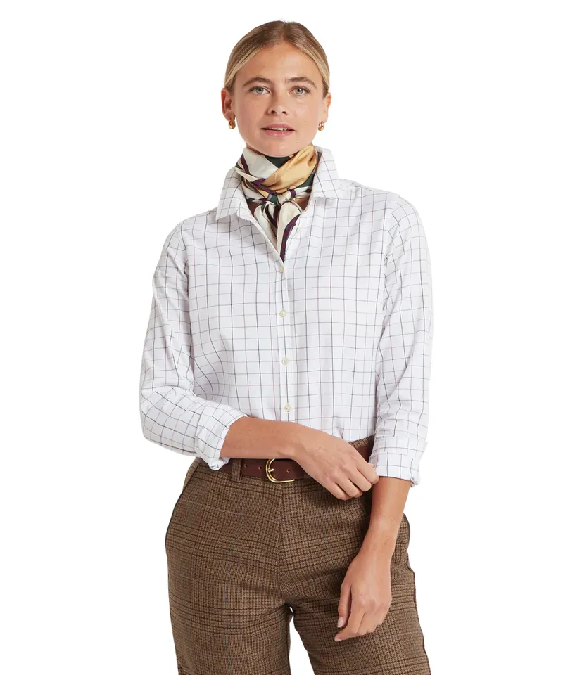 Schoffel Blakeney Shirt Tattersall Dark Mauve -1