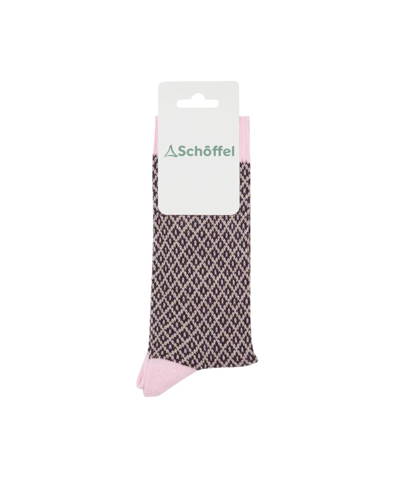 Schoffel Ladies Braemar Socks Pale Pink