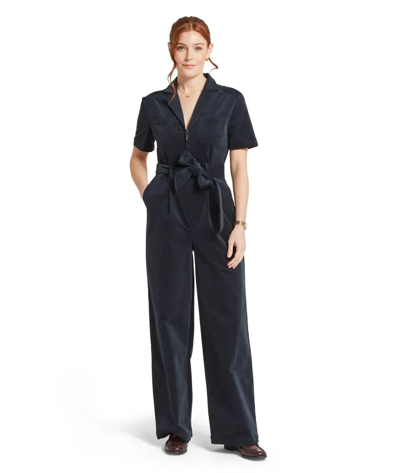Schoffel Country Briar Cord Jumpsuit in Blueberry-1