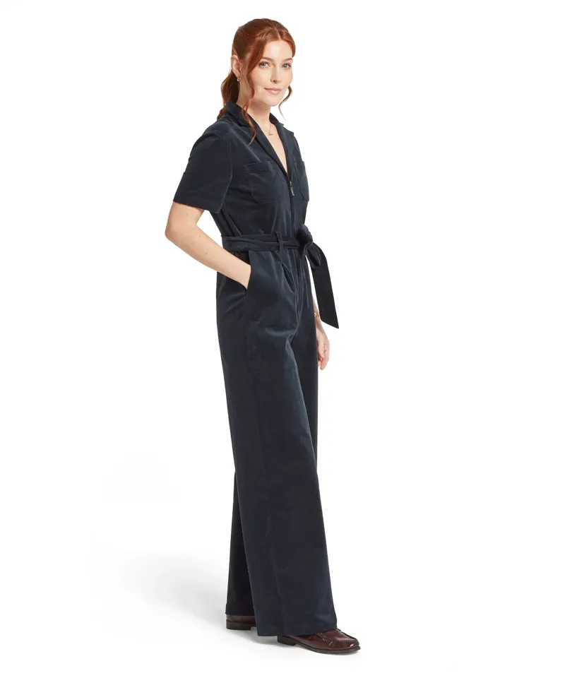 Schoffel Country Briar Cord Jumpsuit in Blueberry-2
