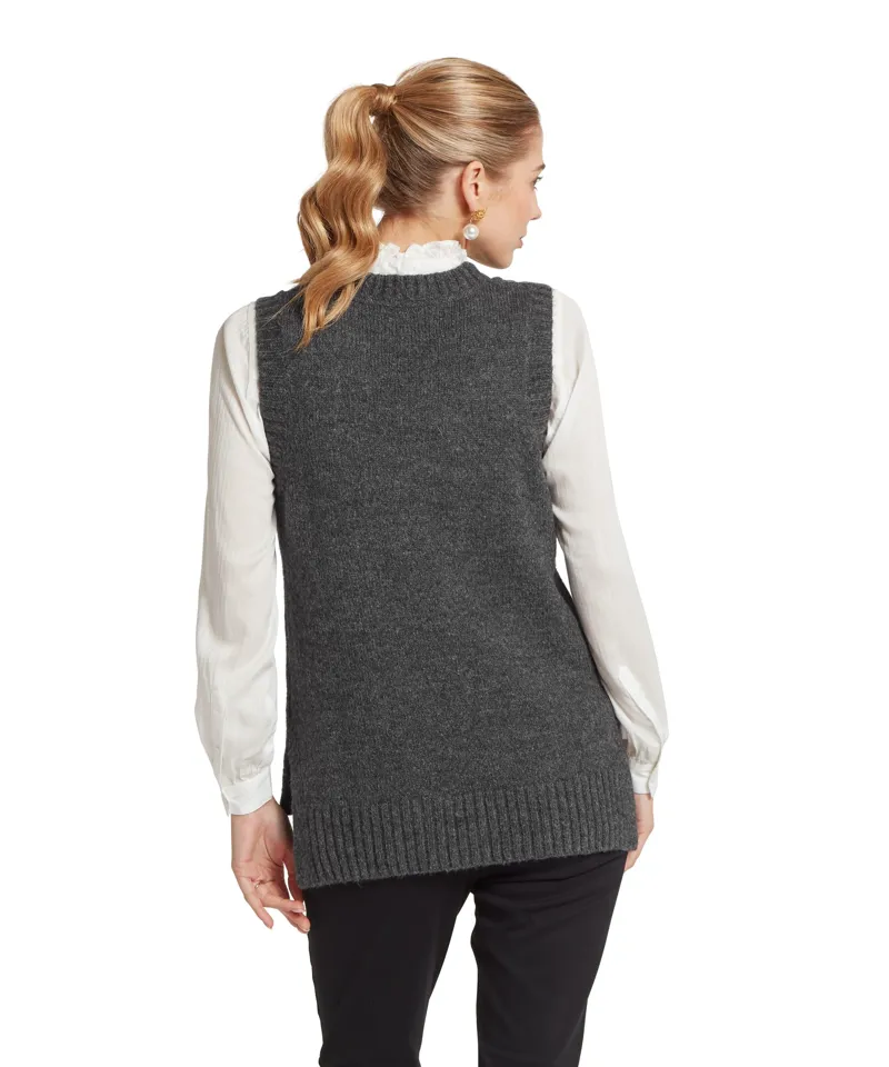 Schoffel Country Evie Sleeveless Jumper in Charcoal-4