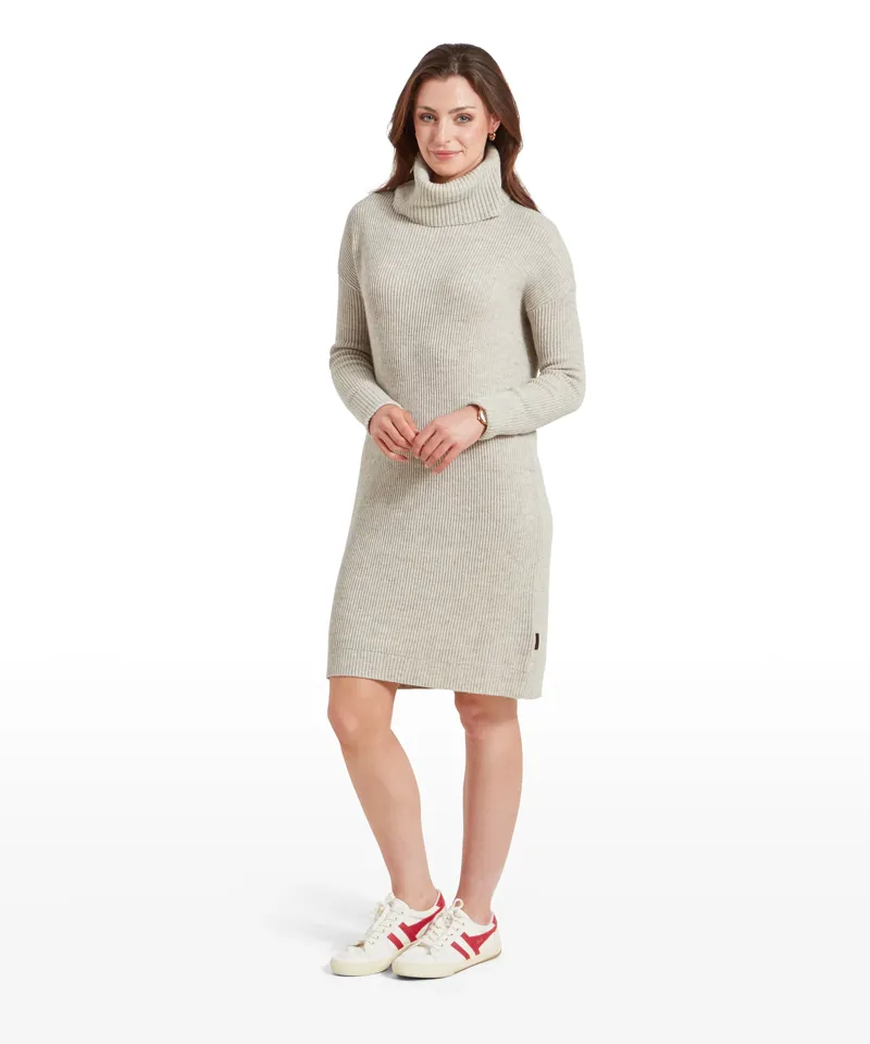 Schoffel Filey Roll Neck Dress Oat Grey-1