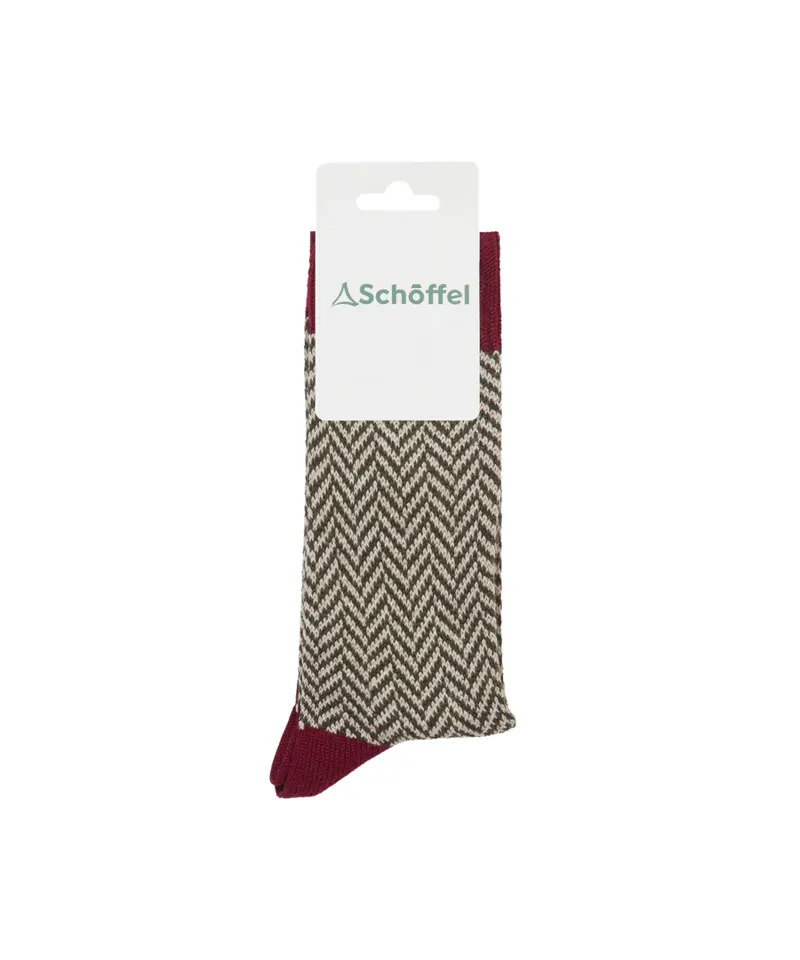 Schoffel Halkirk Ladies Socks Dark Cherry
