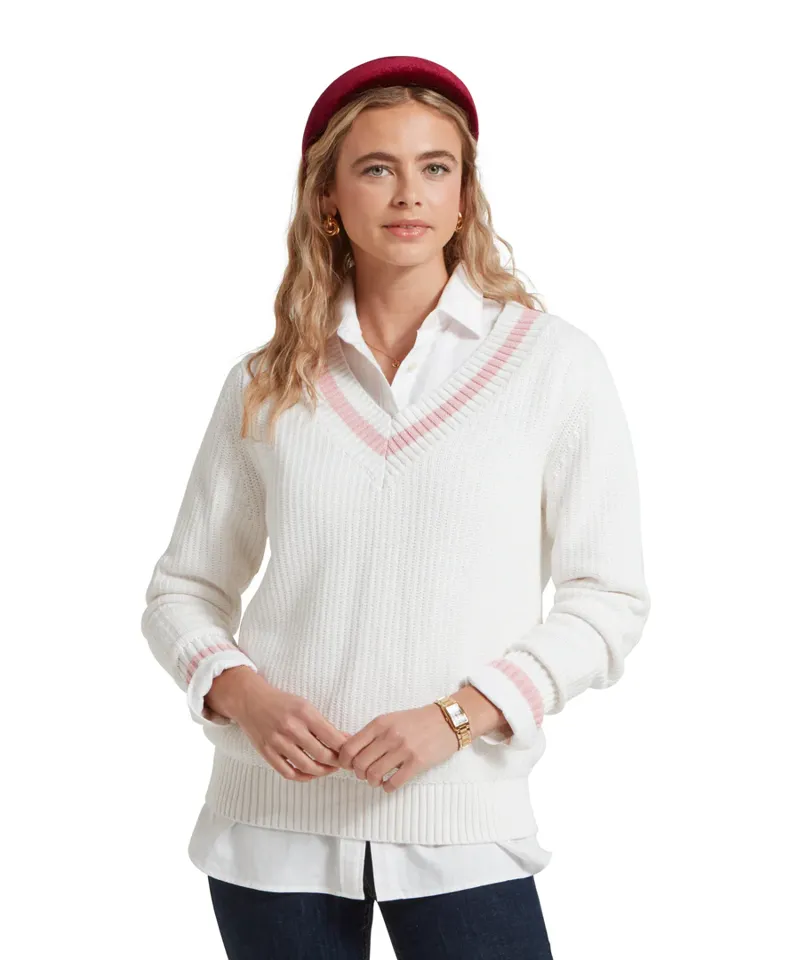 Schoffel Hambledon Jumper Soft White/Blush-1