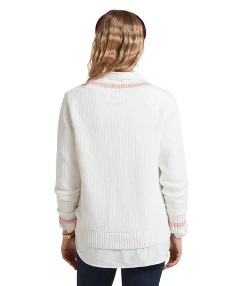 Schoffel Hambledon Jumper Soft White/Blush-3