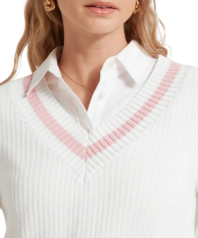 Schoffel Hambledon Jumper Soft White/Blush-4