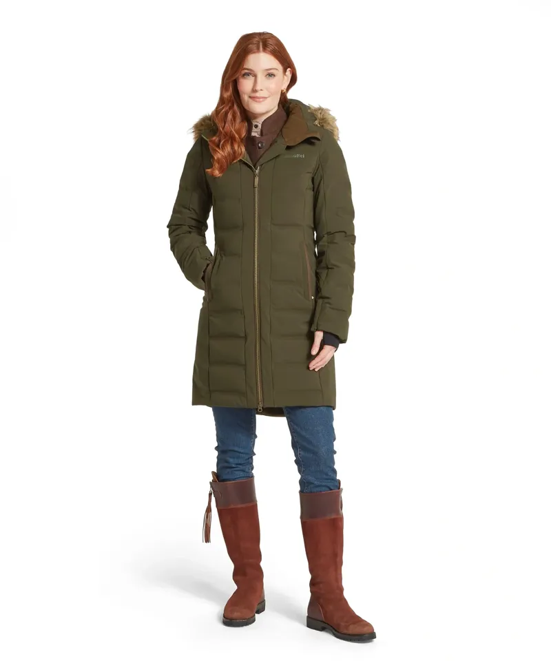 Schoffel Country Hurlingham Waterproof Down Coat in Forest-6