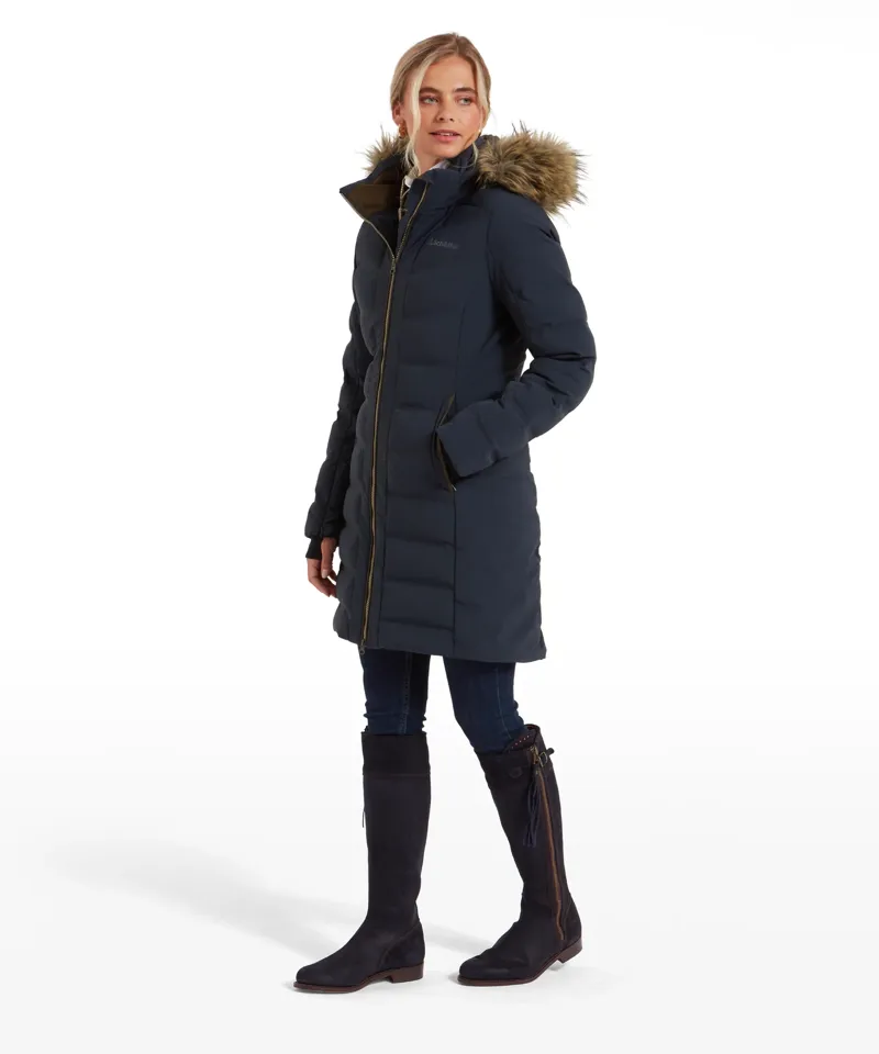 Schoffel Hurlingham Waterproof Down Coat Carbon Navy-2
