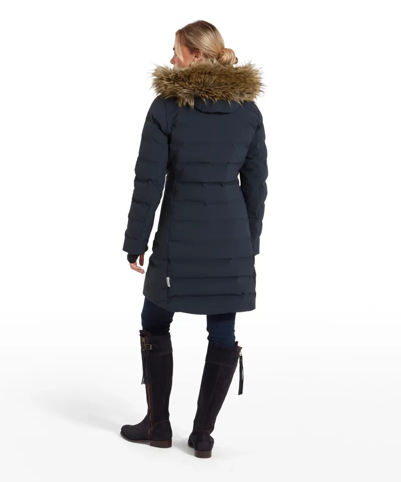 Schoffel Hurlingham Waterproof Down Coat Carbon Navy-3