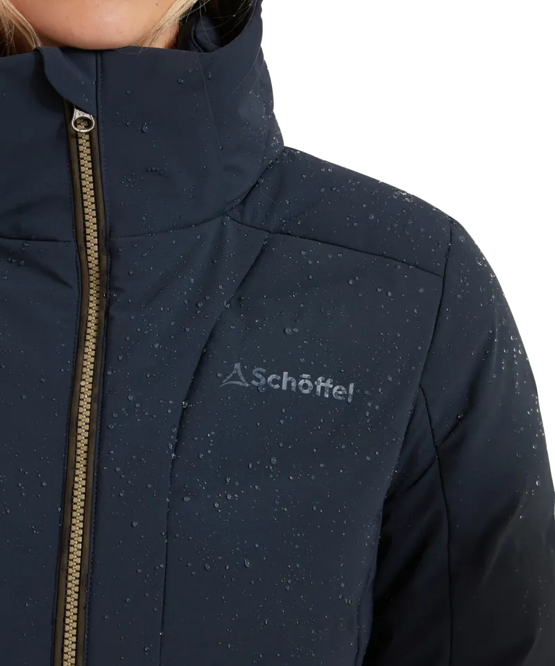 Schoffel Hurlingham Waterproof Down Coat Carbon Navy-4