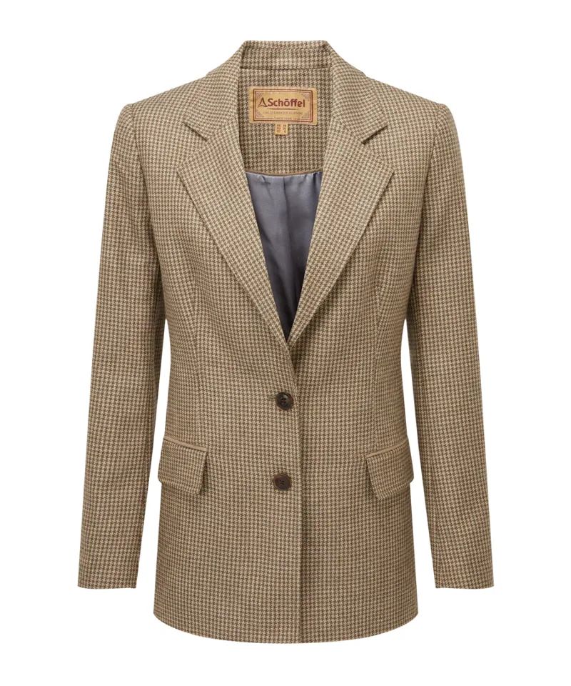 Isla Tweed Blazer Houndstooth Tweed