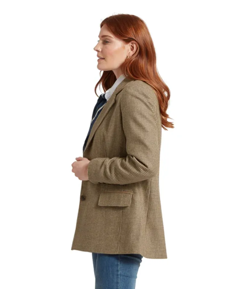 Isla Tweed Blazer Houndstooth Tweed-1