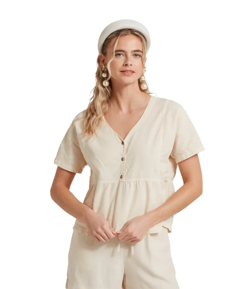 Schoffel Lavenham Linen Top Oat-1