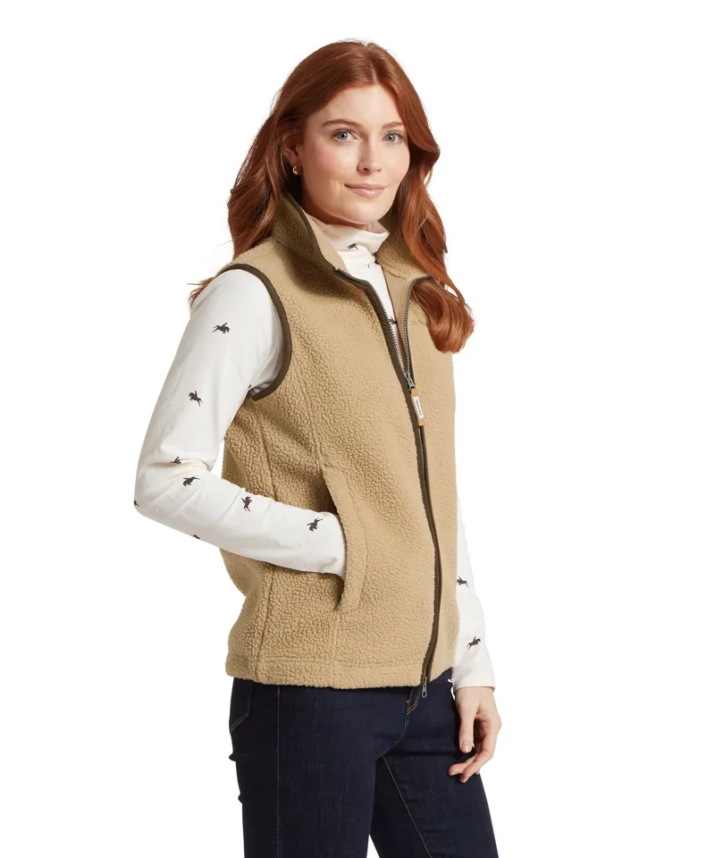 Schoffel Lyndon Retro Flecce Gilet Tan-1
